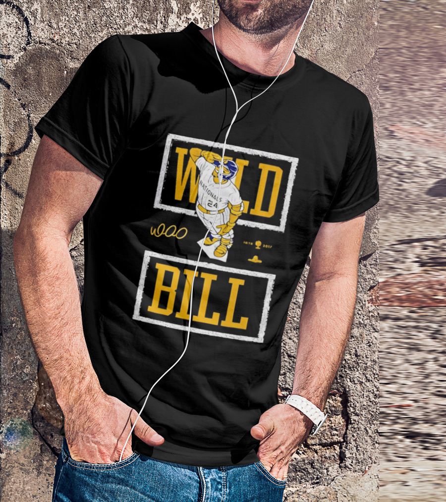 Wild Bill Nationals No 24 Baseball Player Batting Pose T-Shirt