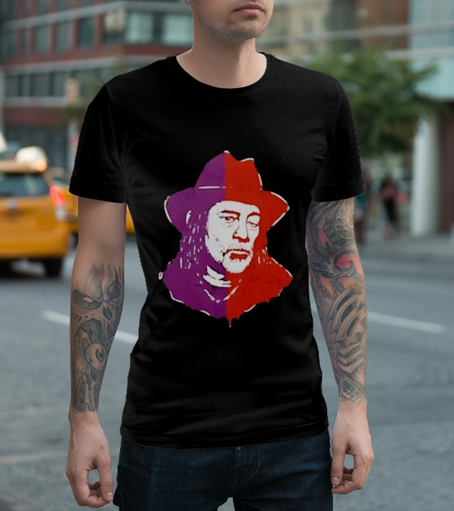 Willie Nelson Face Pop Art Style Cowboy Hat T-Shirt