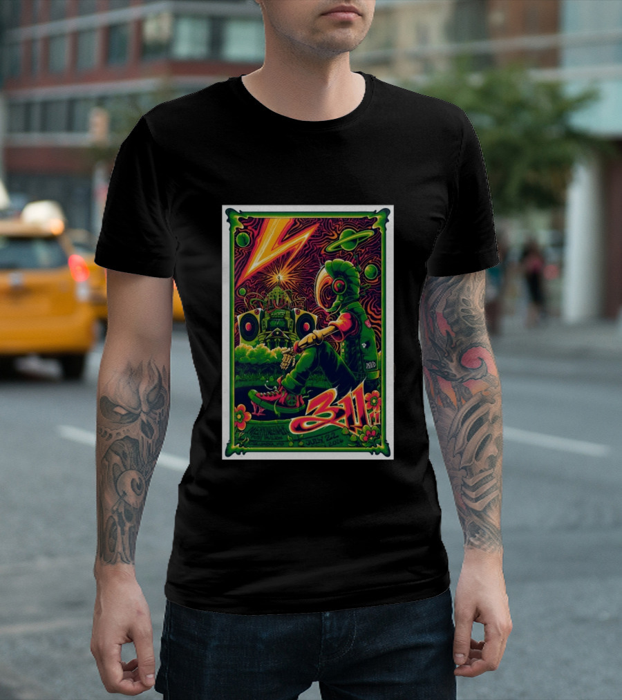 311 Merriweather Post Pavilion Columbia MD July 22 2026 Psychedelic Robot Alien T-Shirt