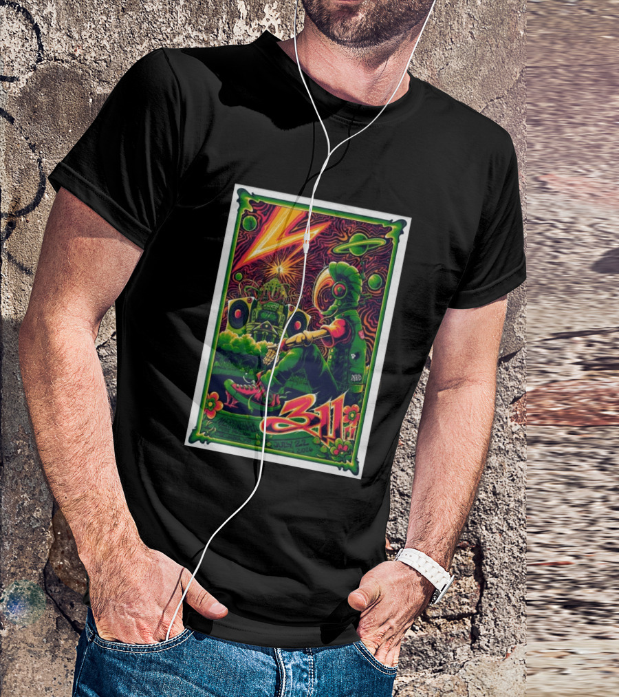 311 Merriweather Post Pavilion Columbia MD July 22 2026 Psychedelic Robot Alien T-Shirt