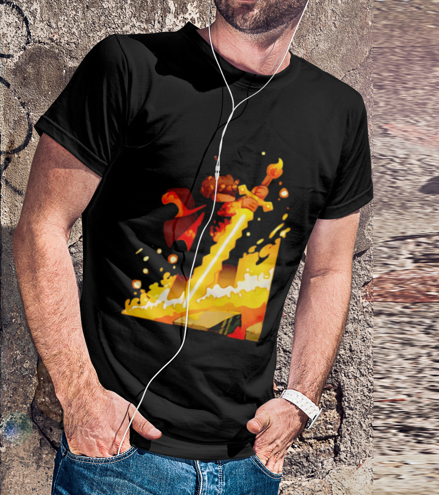 FlameFrags Sword Gaming Fantasy Adventure Warrior T-Shirt
