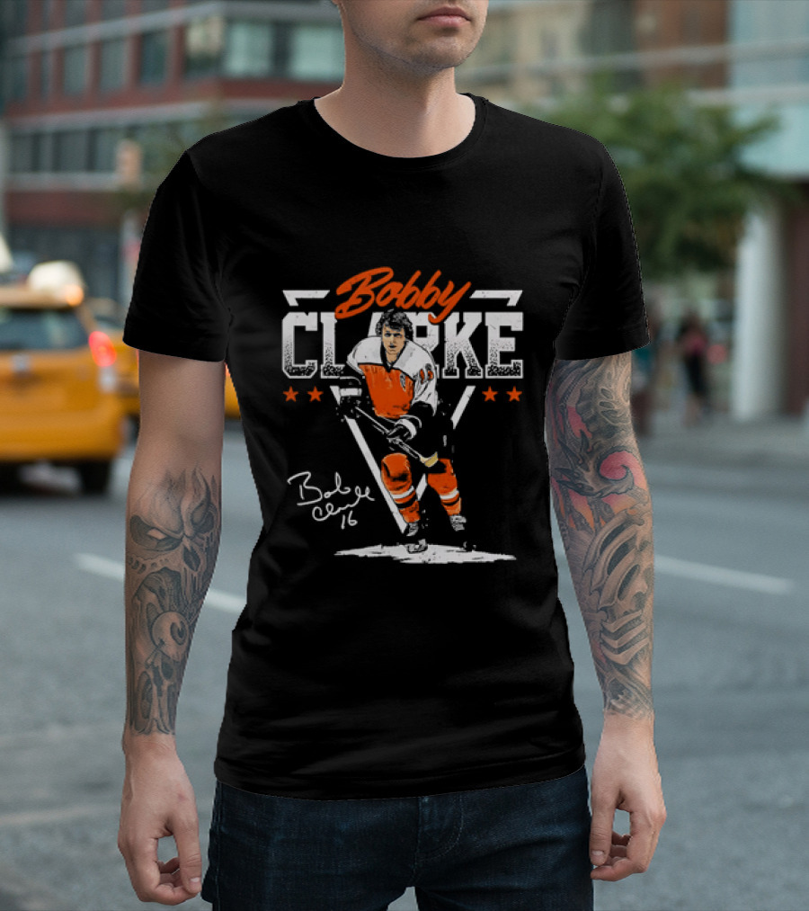 Bobby Clarke 16 Philadelphia Flyers Hockey Legend T-Shirt