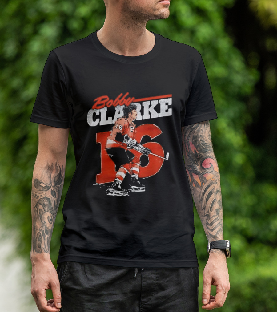 Bobby Clarke 16 Philadelphia Flyers Ice Hockey Legend T-Shirt