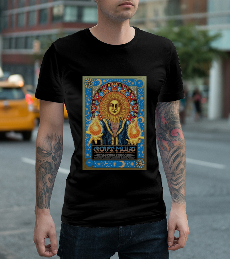 Gov't Mule Kicking In Your Stall Summer Tour 2026 Sun Fire T-Shirt