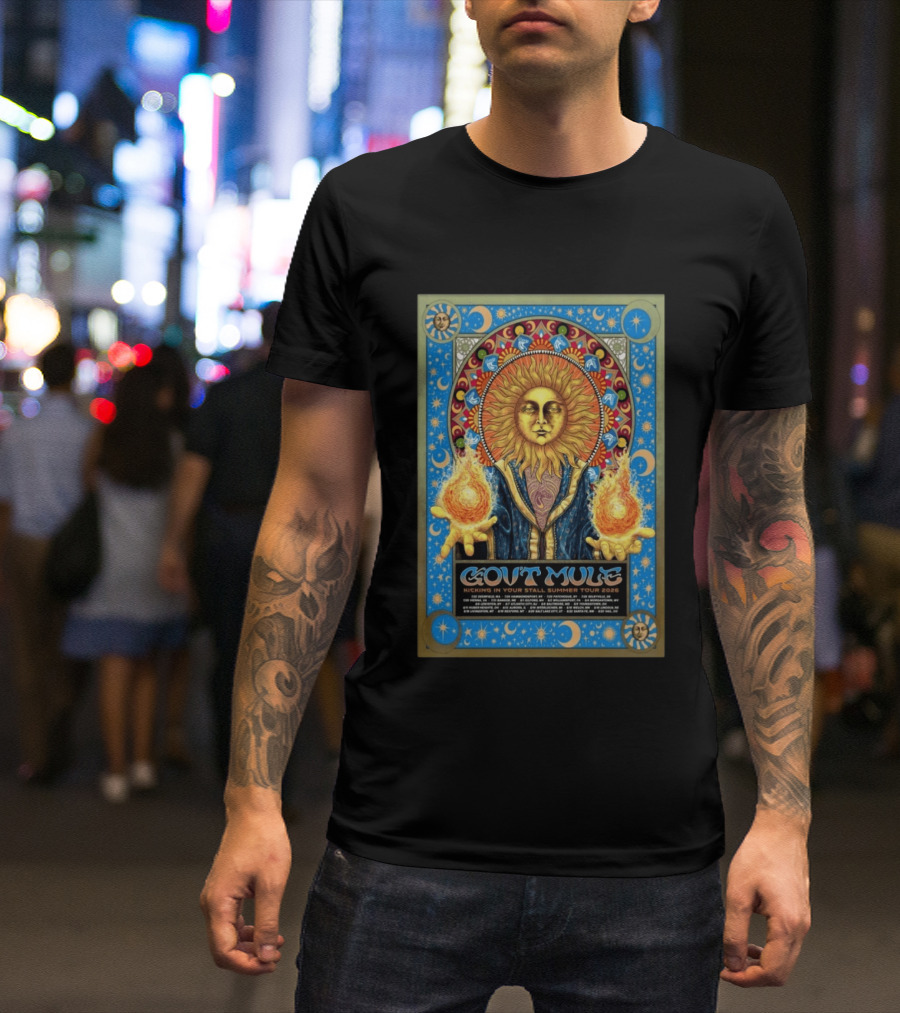 Gov't Mule Kicking In Your Stall Summer Tour 2026 Sun Fire T-Shirt