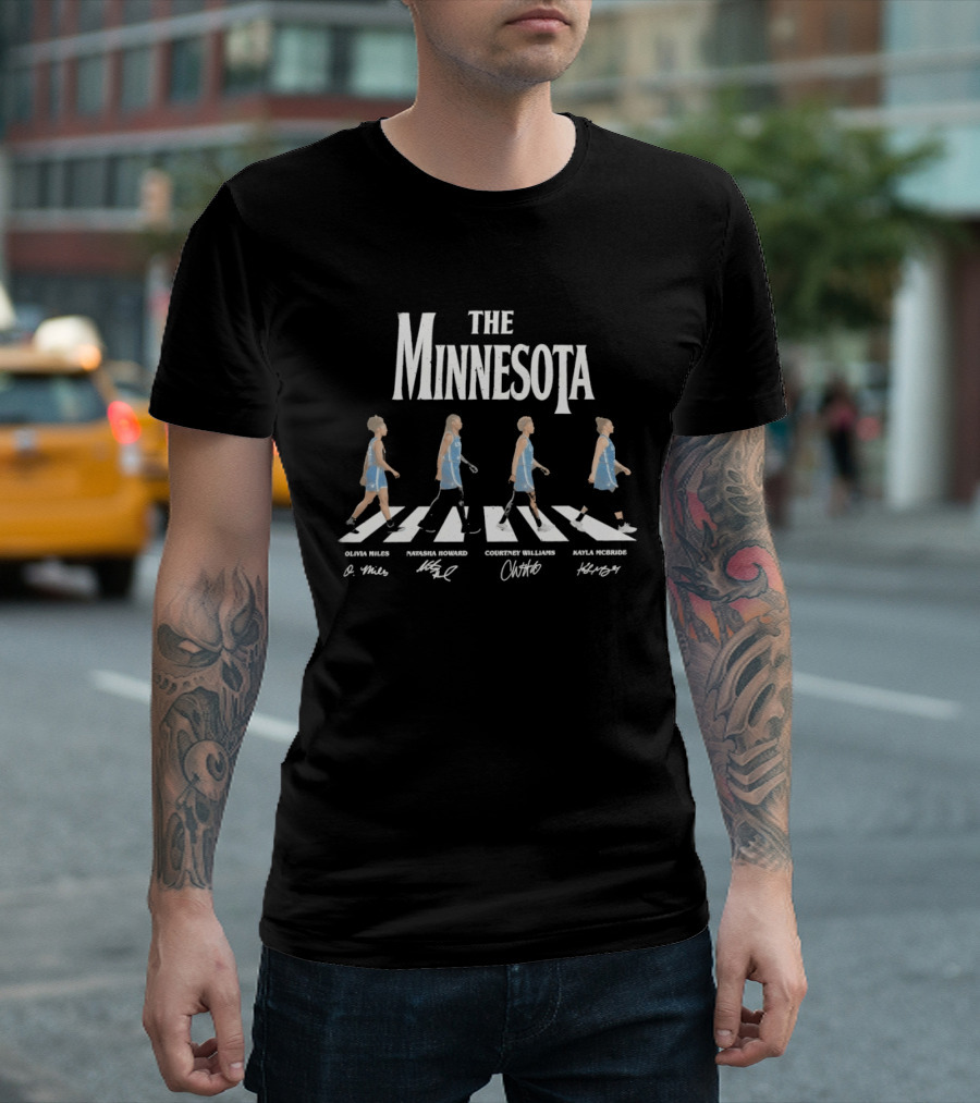 The Minnesota Kayla McBride Williams Howard Miles Abbey Road Basketball Signatures T-Shirt