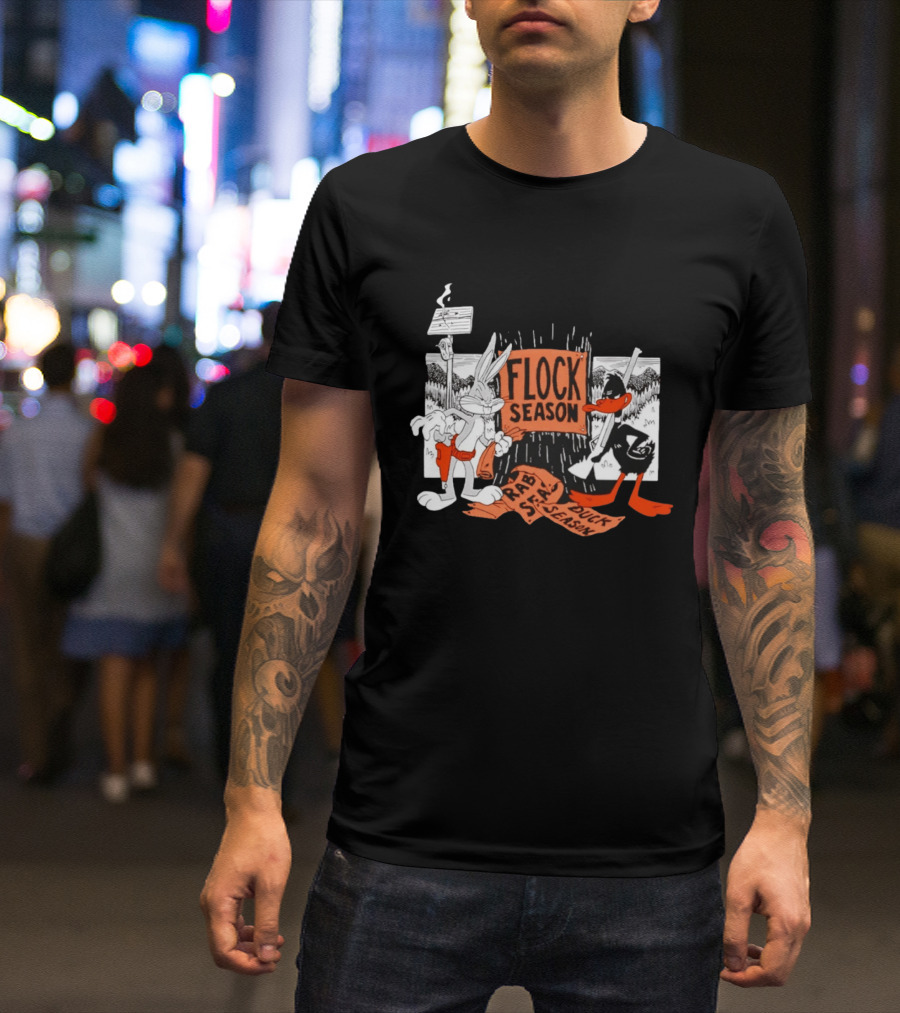 Bugs Bunny Daffy Duck Flock Season Looney Tunes Rabbit Season Duck Season T-Shirt