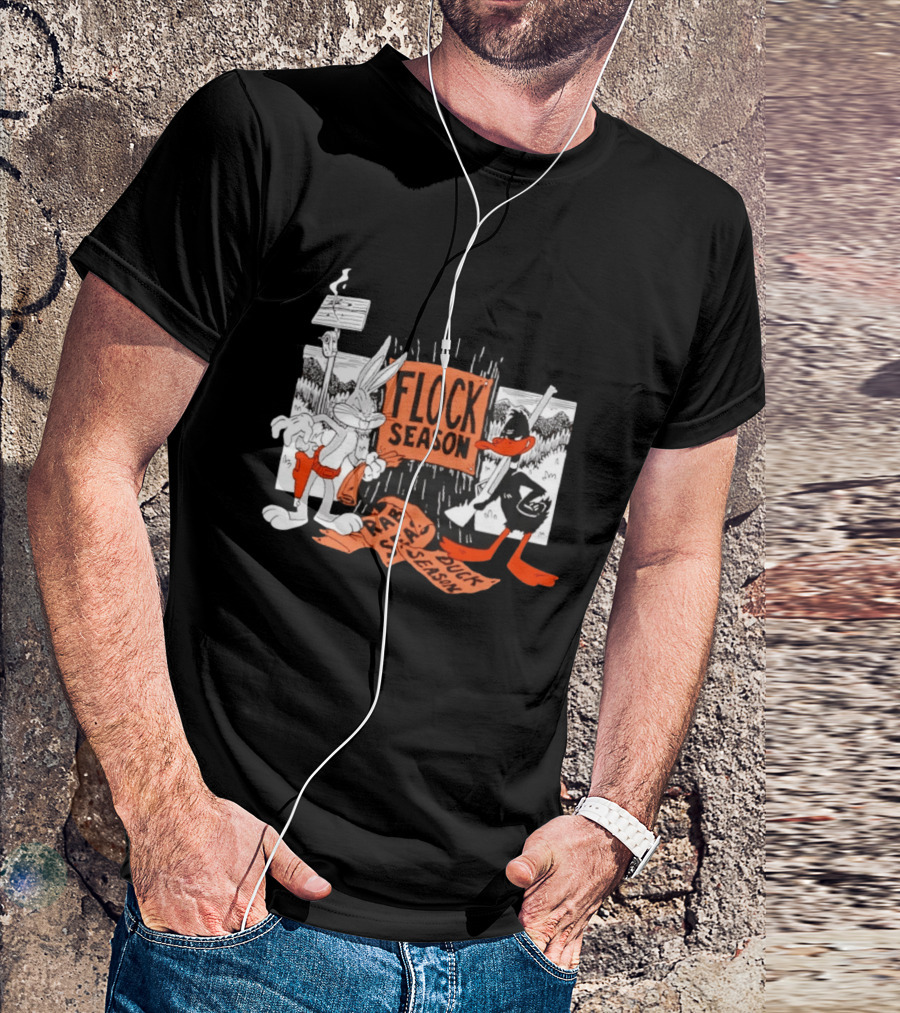 Bugs Bunny Daffy Duck Flock Season Looney Tunes Rabbit Season Duck Season T-Shirt