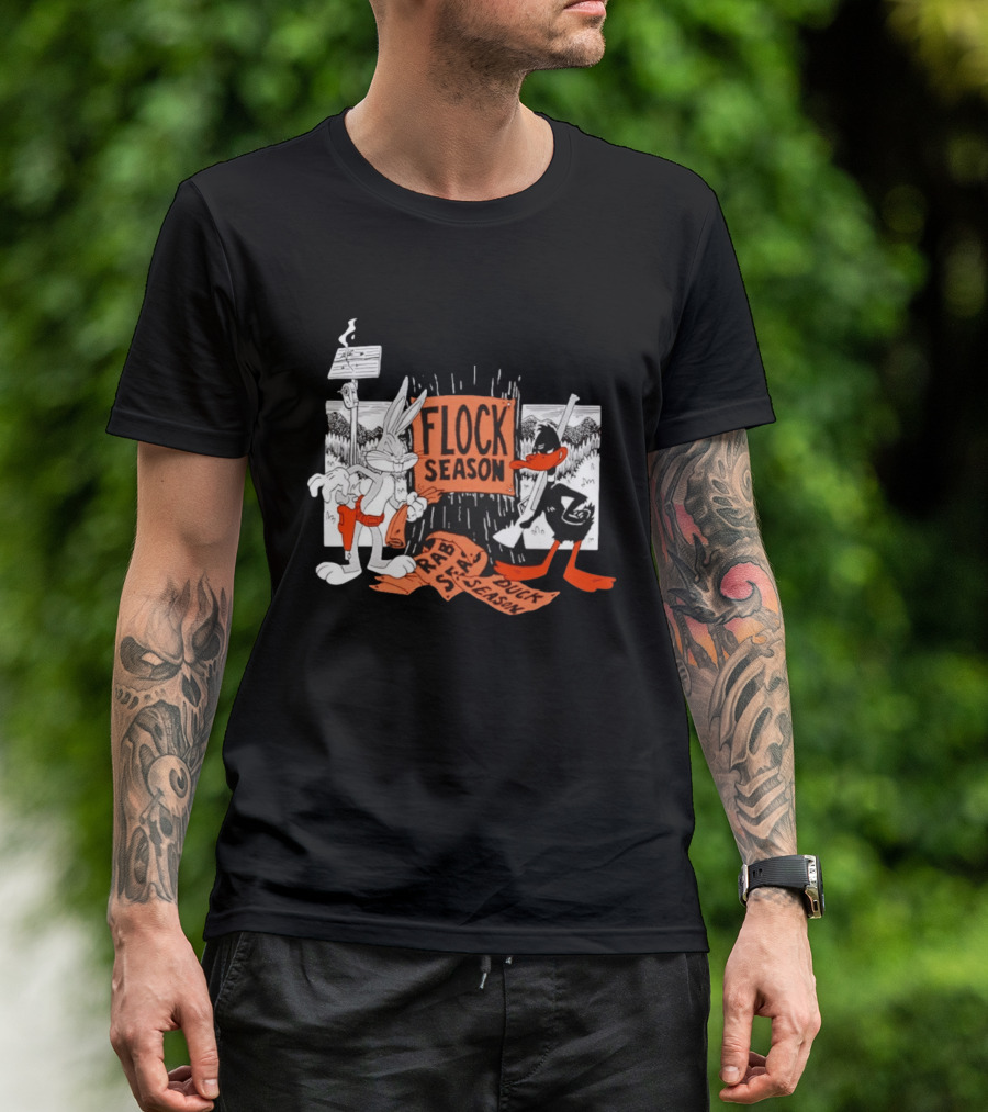 Bugs Bunny Daffy Duck Flock Season Looney Tunes Rabbit Season Duck Season T-Shirt
