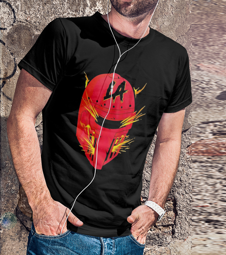 LA Flaming Knight Helmet Los Angeles Sports Blaze T-Shirt