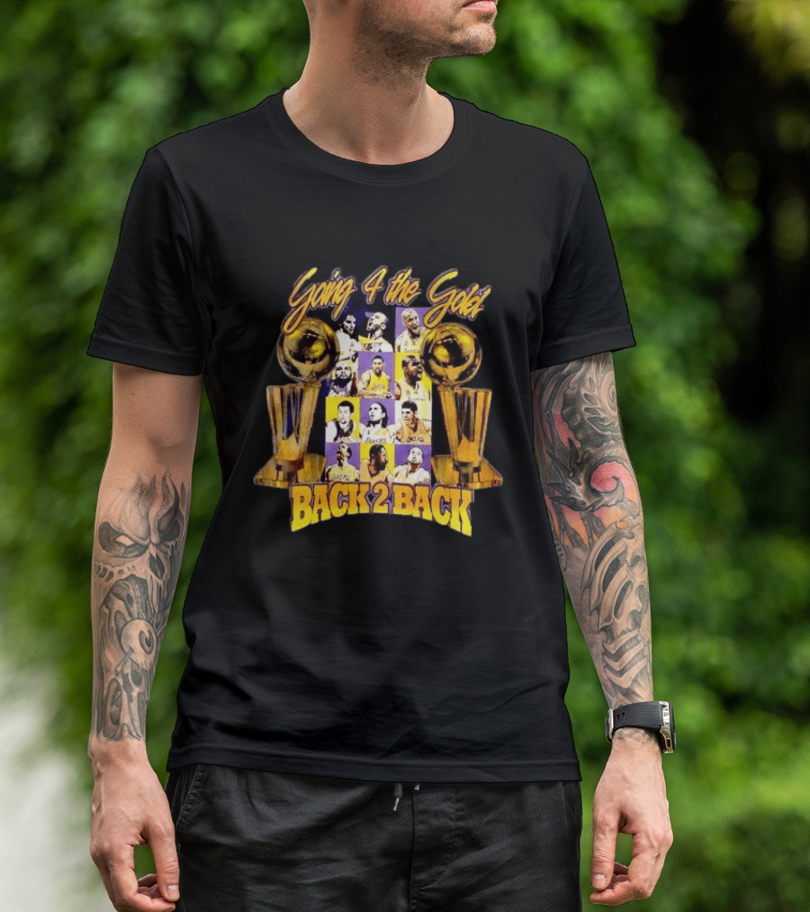 Los Angeles Lakers Going 4 The Gold Back 2 Back Champions T-Shirt