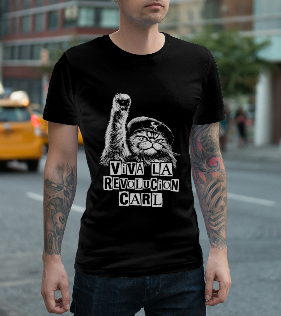 Viva La Revolucion Carl Cat Dungeon Crawler Carl T-Shirt