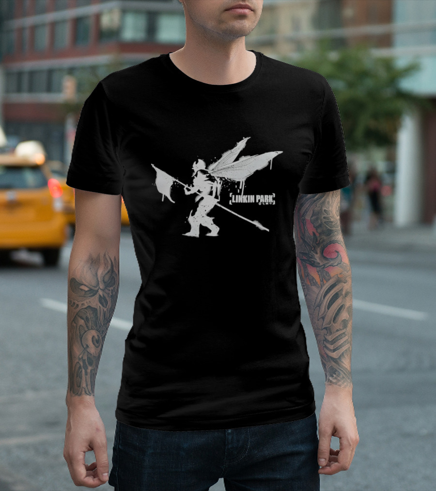 Hybrid Soldier Dragonfly Wing Flag Linkin Park T-Shirt