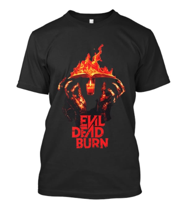 Evil Dead Burn Flaming Book Horror Visuals T-Shirt