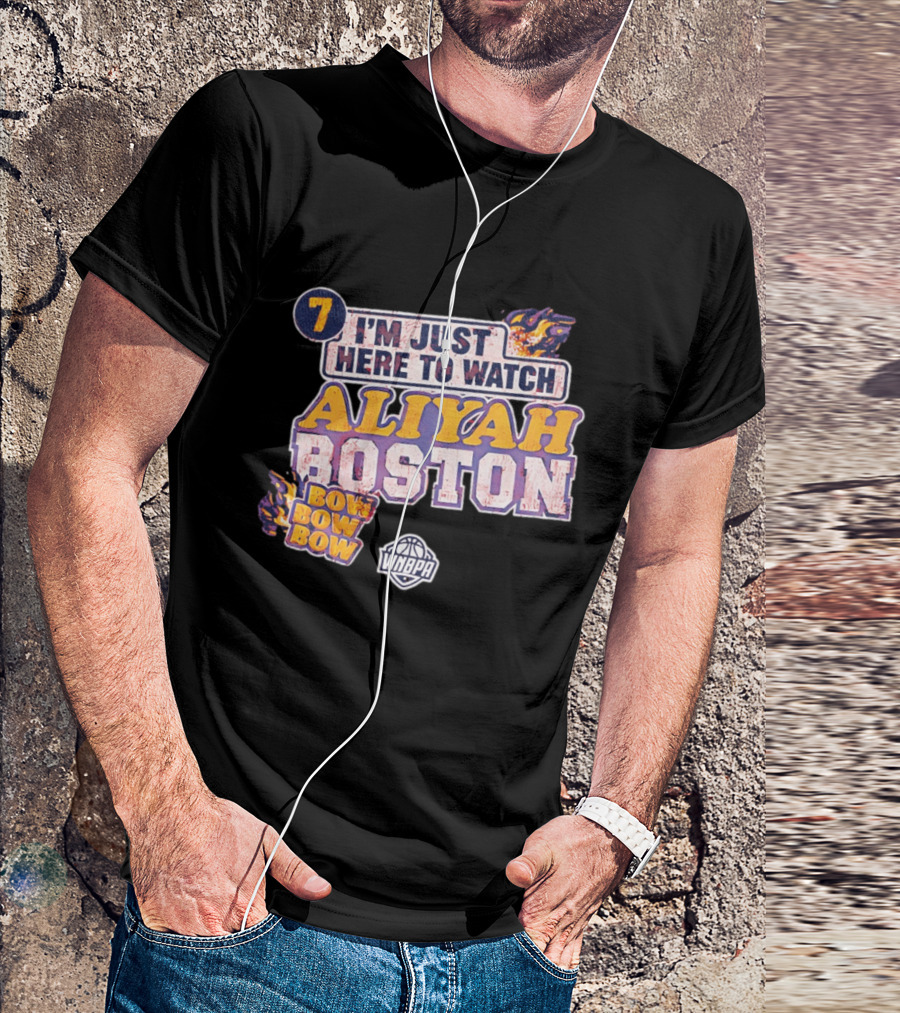 I'm Just Here To Aliyah Boston WNBA Bow Bow Bow 7 T-Shirt