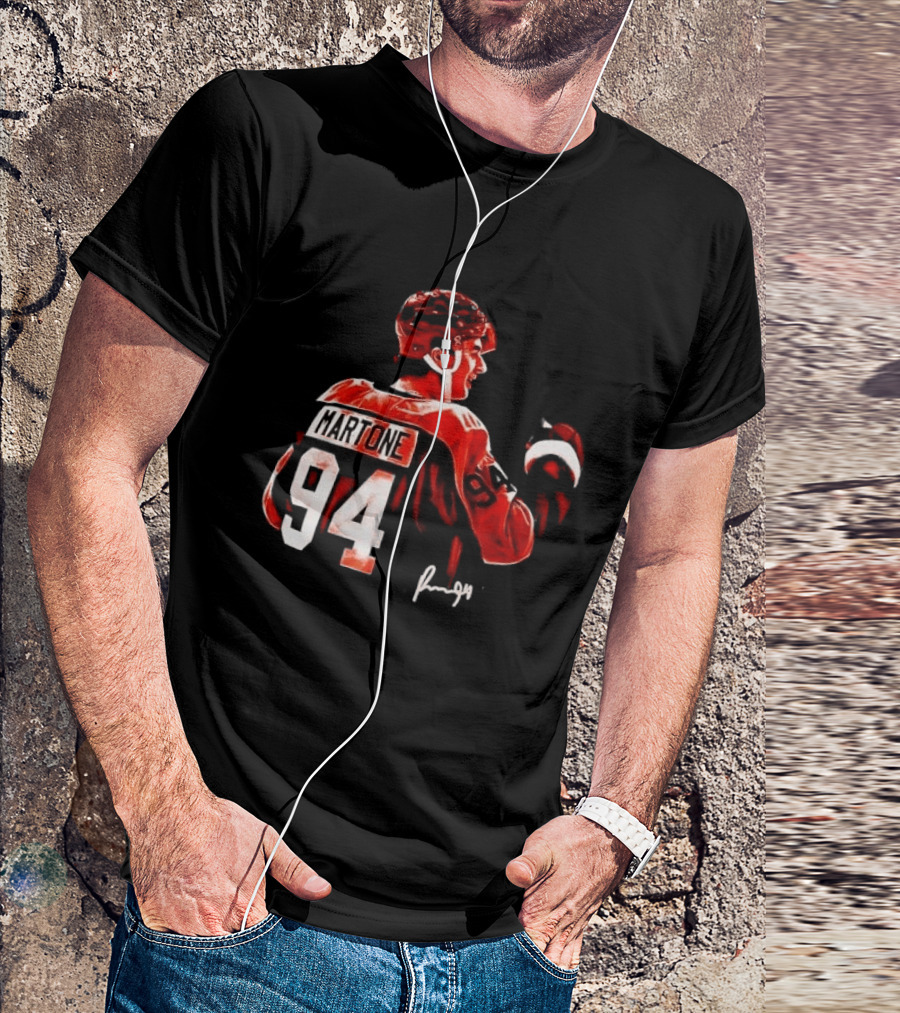 Martone 94 Hockey Player Jersey Design Rugged T-Shirt