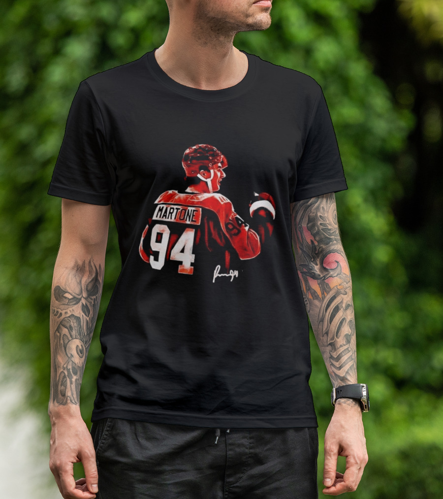 Martone 94 Hockey Player Jersey Design Rugged T-Shirt