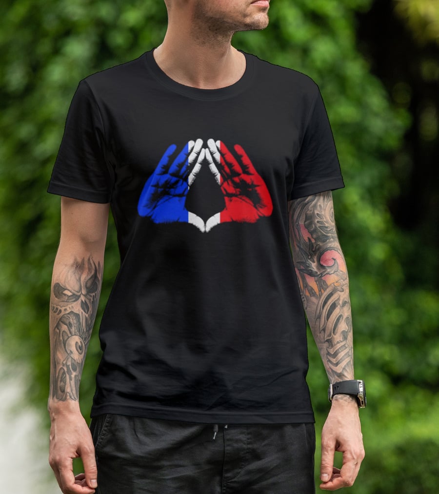 Reasonable Doubt 30th Anniversary Paris Tour French Flag Hands Icon J Z30 T-Shirt