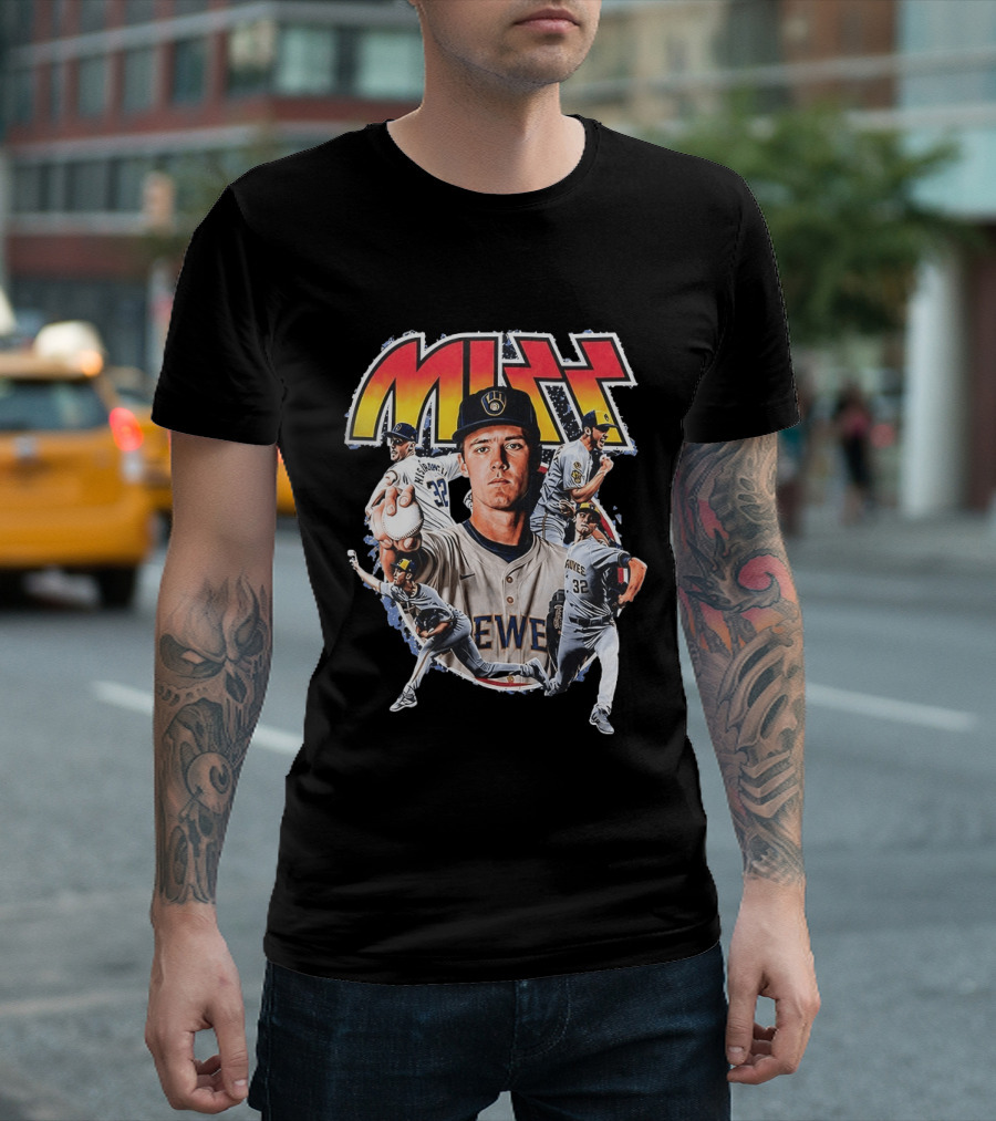 MIZZ Milwaukee Brewers Christian Yelich MLB Rock N' Roll T-Shirt