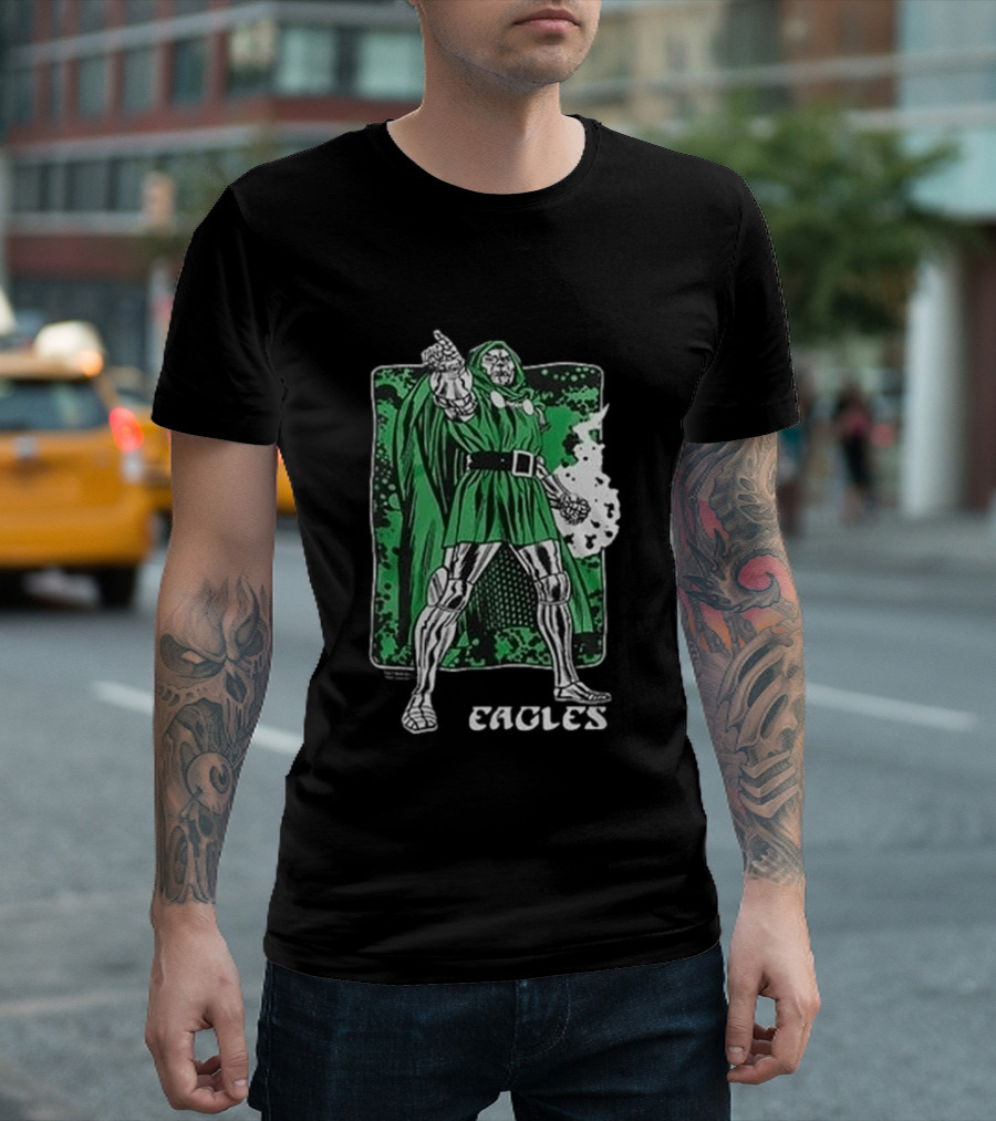 Philadelphia Eagles Marvel Doctor Doom Power Collaboration 2026 T-Shirt