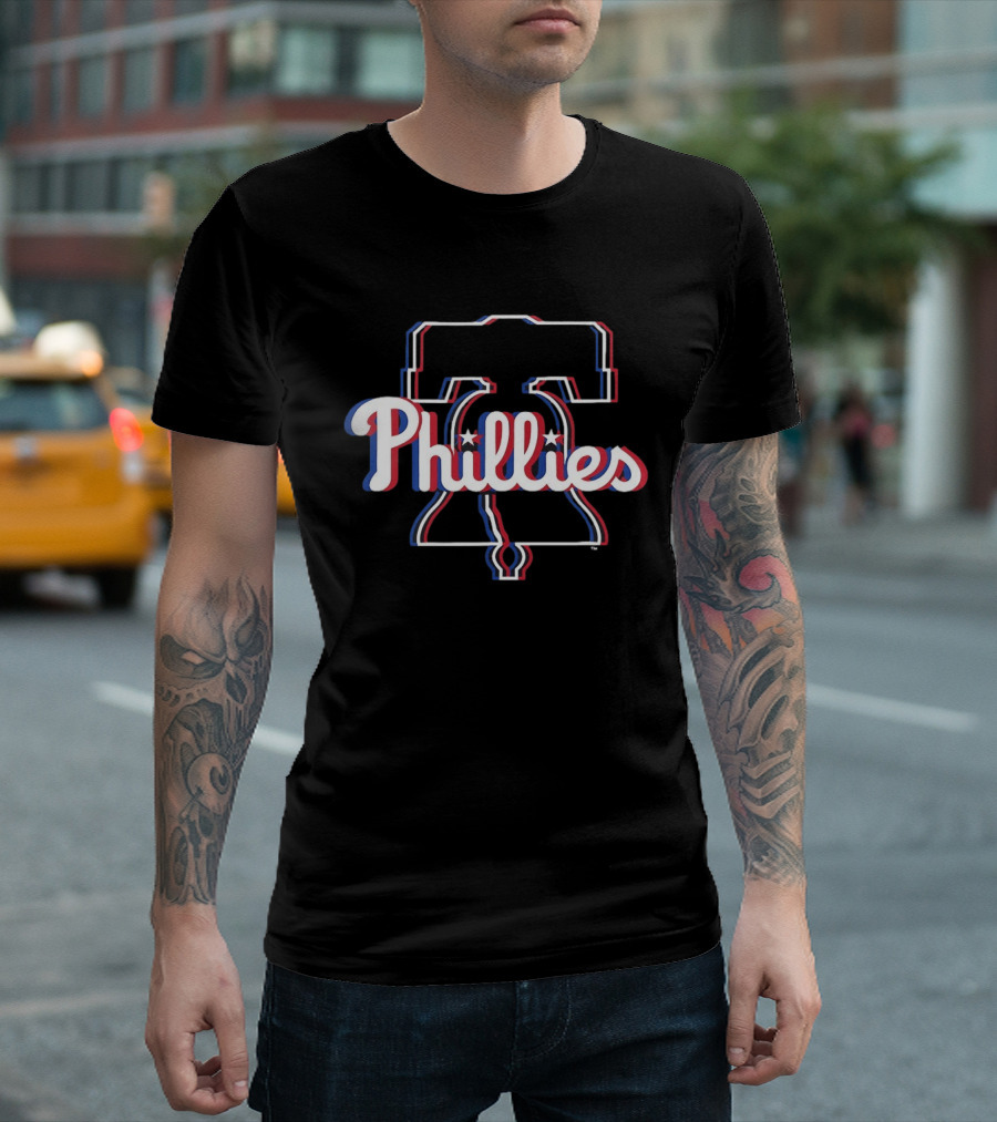 Philadelphia Phillies 2026 MLB Glitch Liberty Bell T-Shirt
