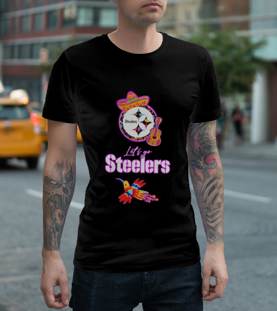 Pittsburgh Steelers Let's Go Fiesta Mexican Folk Hispanic Heritage T-Shirt