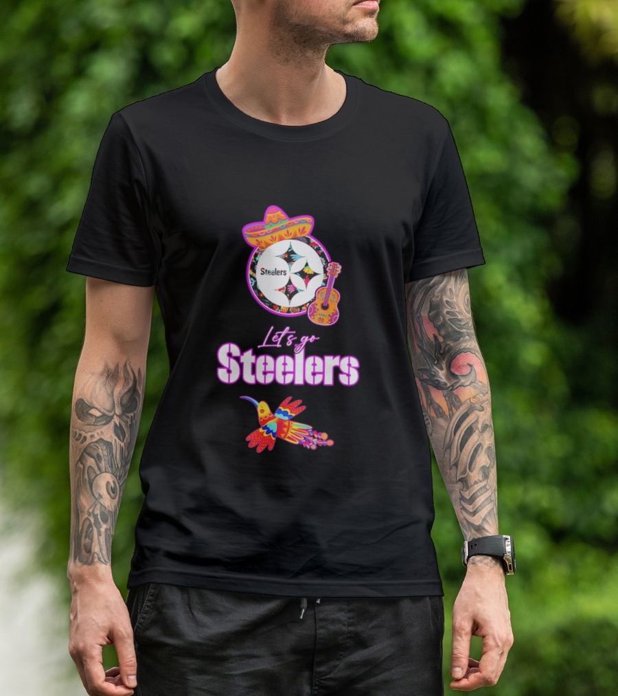 Pittsburgh Steelers Let's Go Fiesta Mexican Folk Hispanic Heritage T-Shirt
