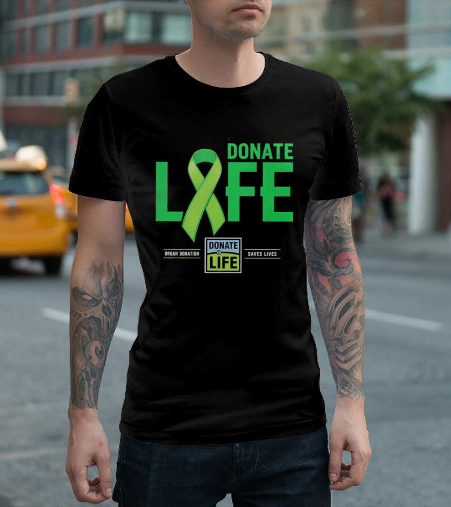 Donate Life Ribbon Organ Donation Saves Lives T-Shirt