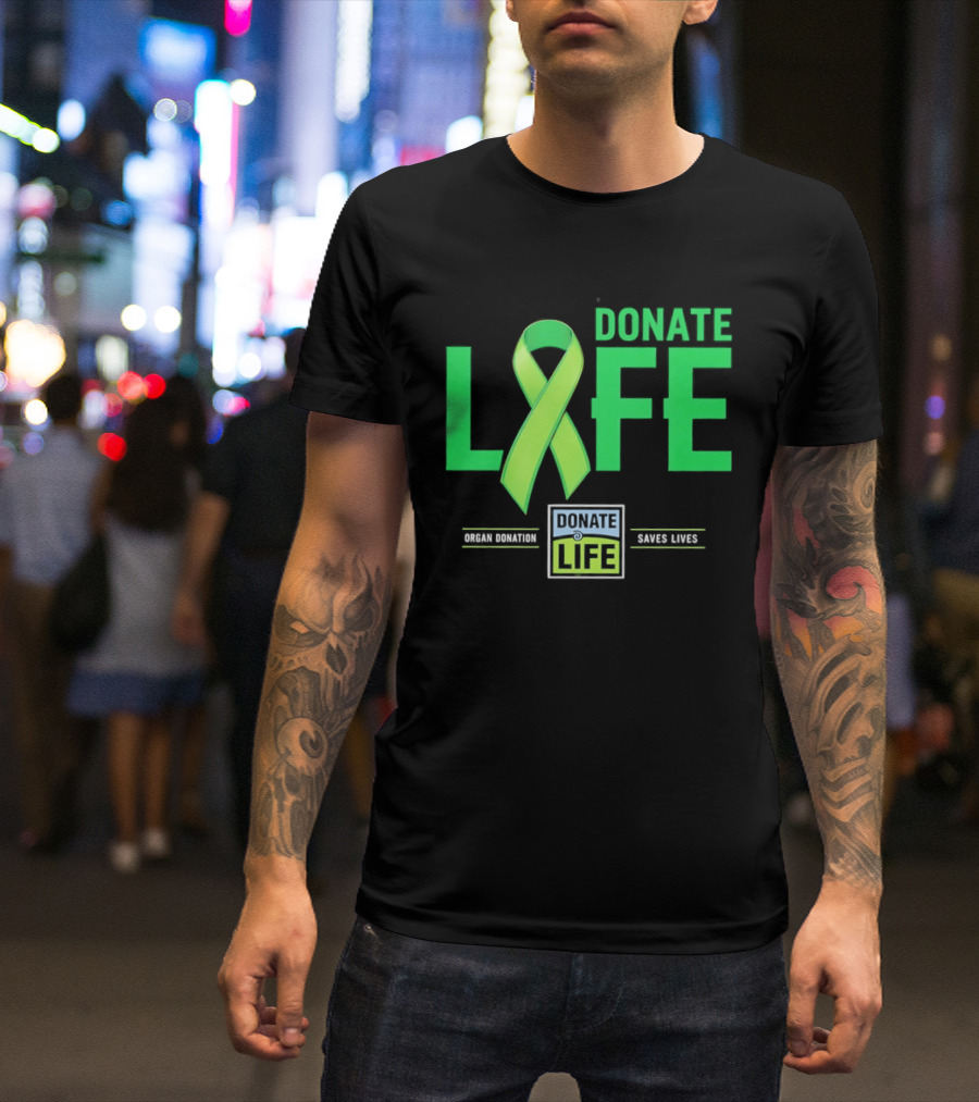 Donate Life Ribbon Organ Donation Saves Lives T-Shirt