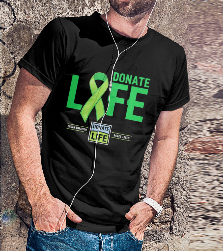 Donate Life Ribbon Organ Donation Saves Lives T-Shirt