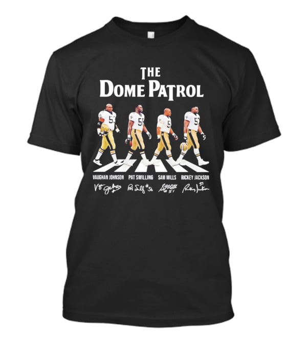 The Dome Patrol New Orleans Saints Vaughan Johnson Pat Swilling Sam Mills Rickey Jackson Abbey Road T-Shirt