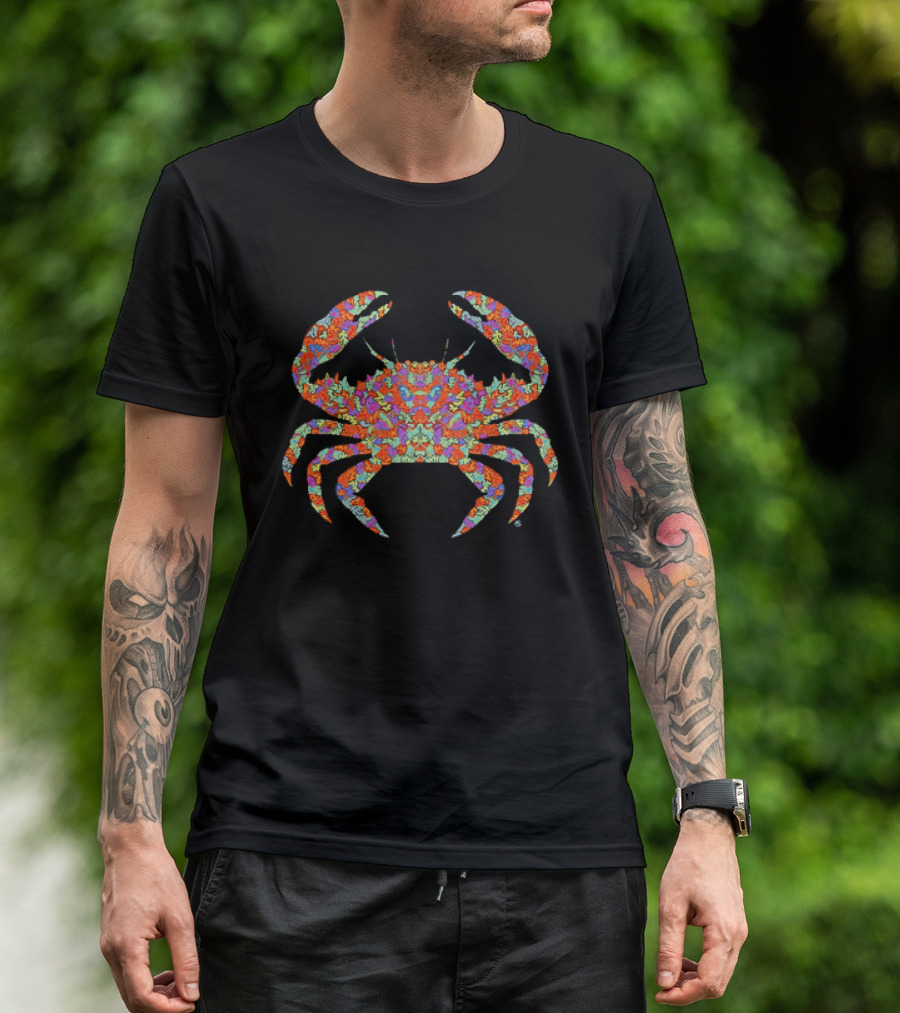 S Vibrant Mosaic Crab T-Shirt