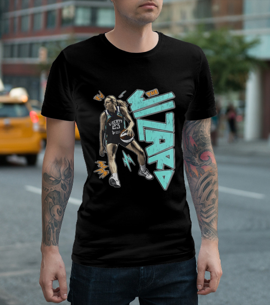 New York Liberty WNBA The Wizard Marine Johannès 23 Basketball T-Shirt