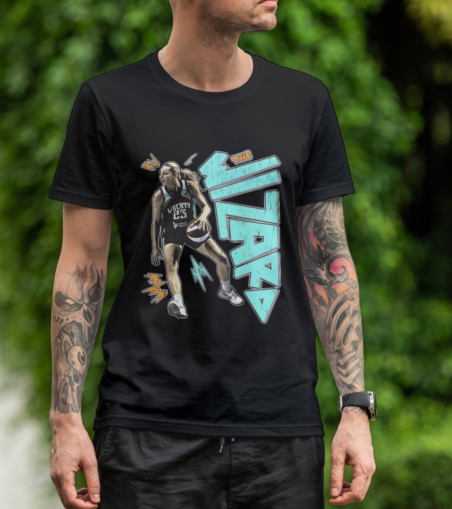 New York Liberty WNBA The Wizard Marine Johannès 23 Basketball T-Shirt