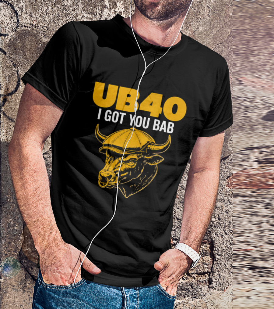 UB40 I Got You Bab With Bull Graphic In Yellow And White T-Shirt