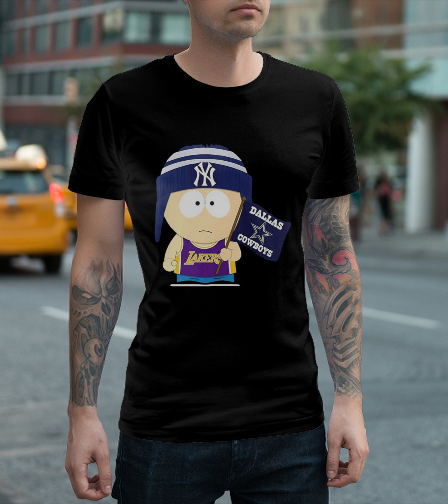 Stan Marsh Lakers Dallas Cowboys Flag Yankees Hat T-Shirt