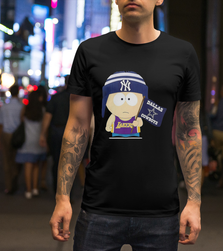 Stan Marsh Lakers Dallas Cowboys Flag Yankees Hat T-Shirt