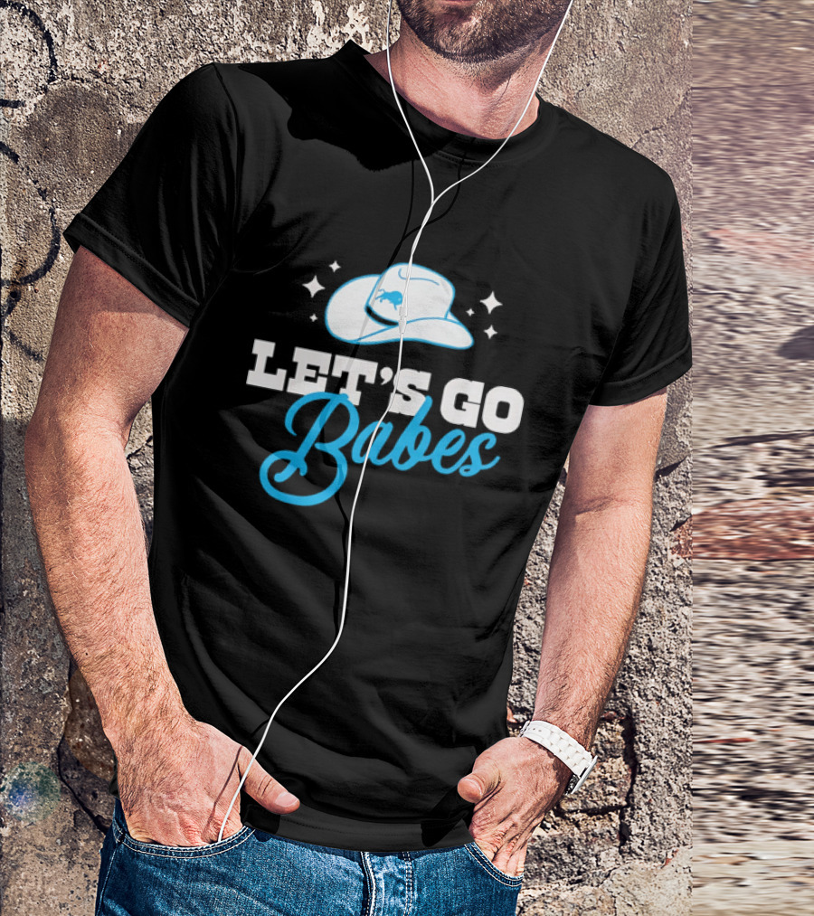 Western Fashion Let's Go Babes Buffalo Bills Cowboy Hat T-Shirt