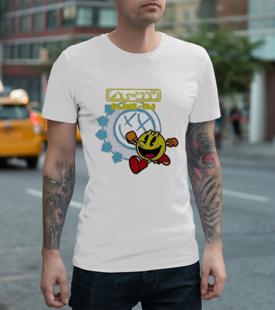 Pac Man Blink 182 Band Crossover Collaborative T-Shirt
