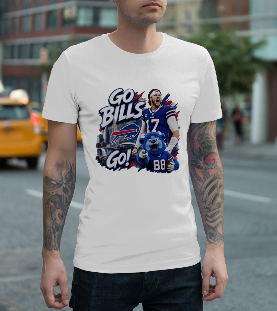 Go Bills Josh Allen Number 17 Buffalo Bills Fan T-Shirt