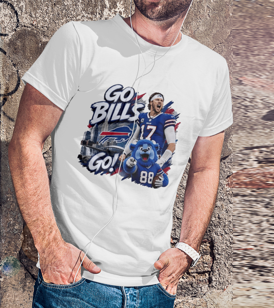 Go Bills Josh Allen Number 17 Buffalo Bills Fan T-Shirt