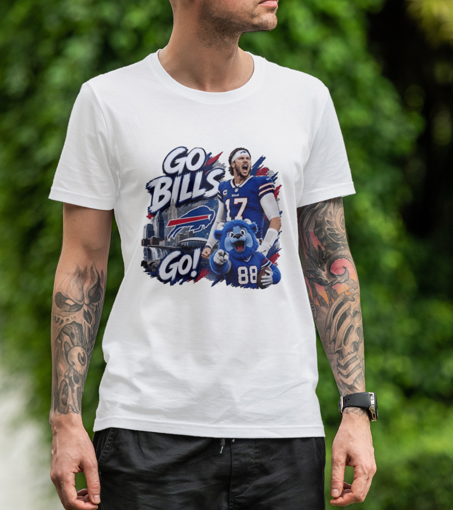 Go Bills Josh Allen Number 17 Buffalo Bills Fan T-Shirt