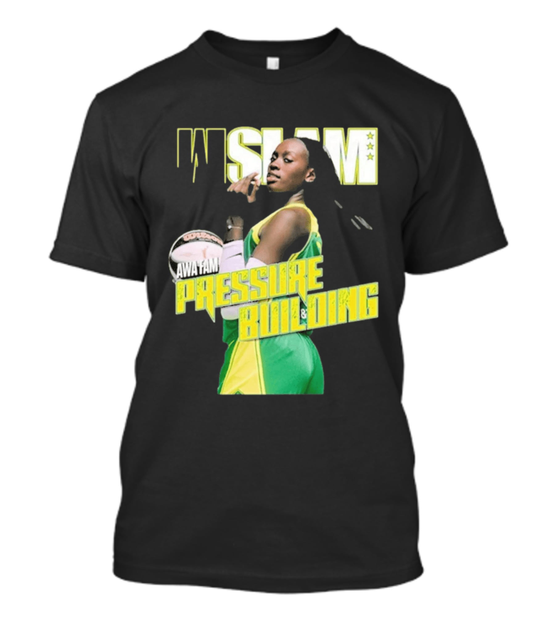 WSLAM Awa Fam Pressure Building Seattle Storm Basketball T-Shirt