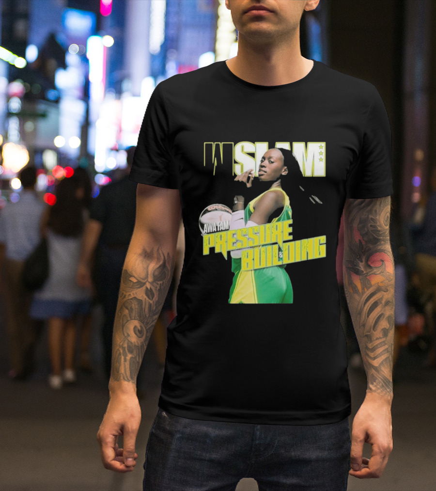 WSLAM Awa Fam Pressure Building Seattle Storm Basketball T-Shirt