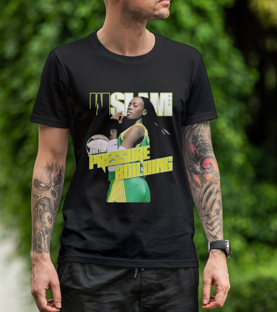 WSLAM Awa Fam Pressure Building Seattle Storm Basketball T-Shirt