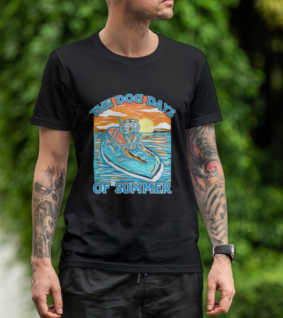 The Dog Days Of Summer Golden Retriever Snorkeling Adventure T-Shirt