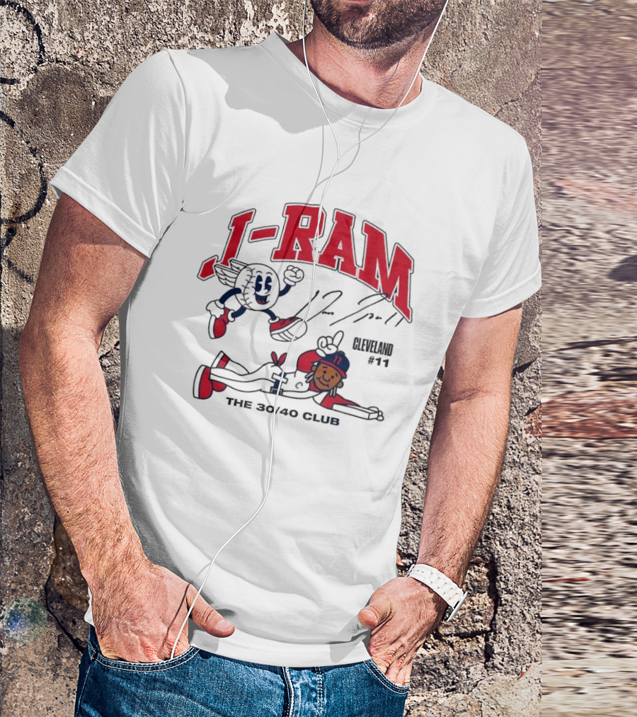 J RAM Jose Ramirez The 30/40 Club Cleveland 11 Baseball T-Shirt