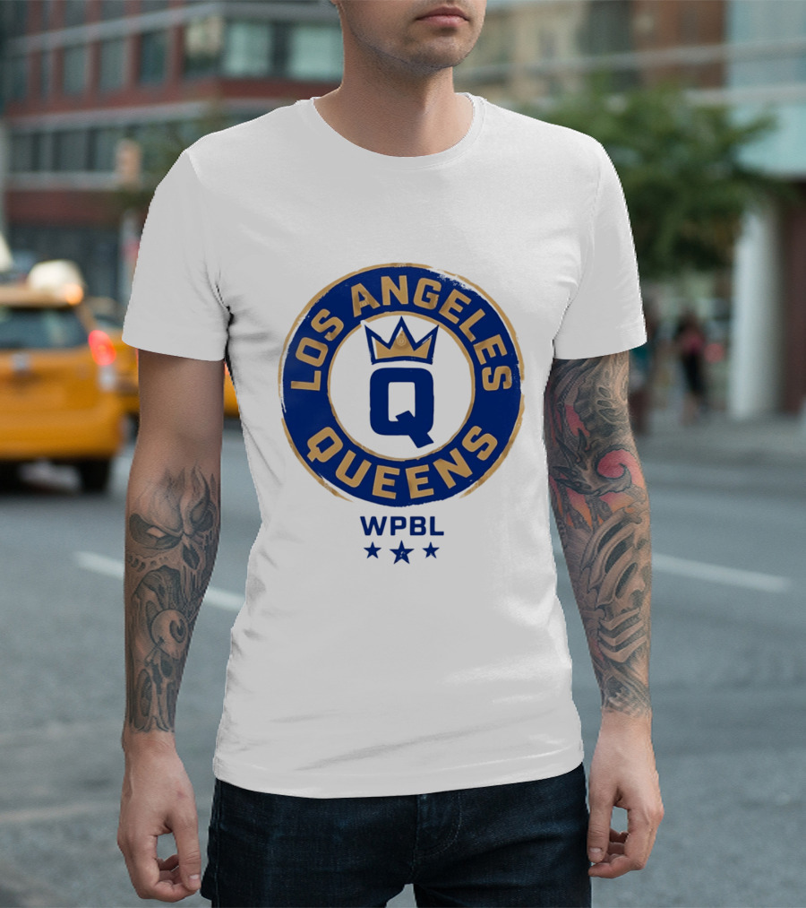 Los Angeles Queens WPBL Women's Professional Basketball League Crest T-Shirt