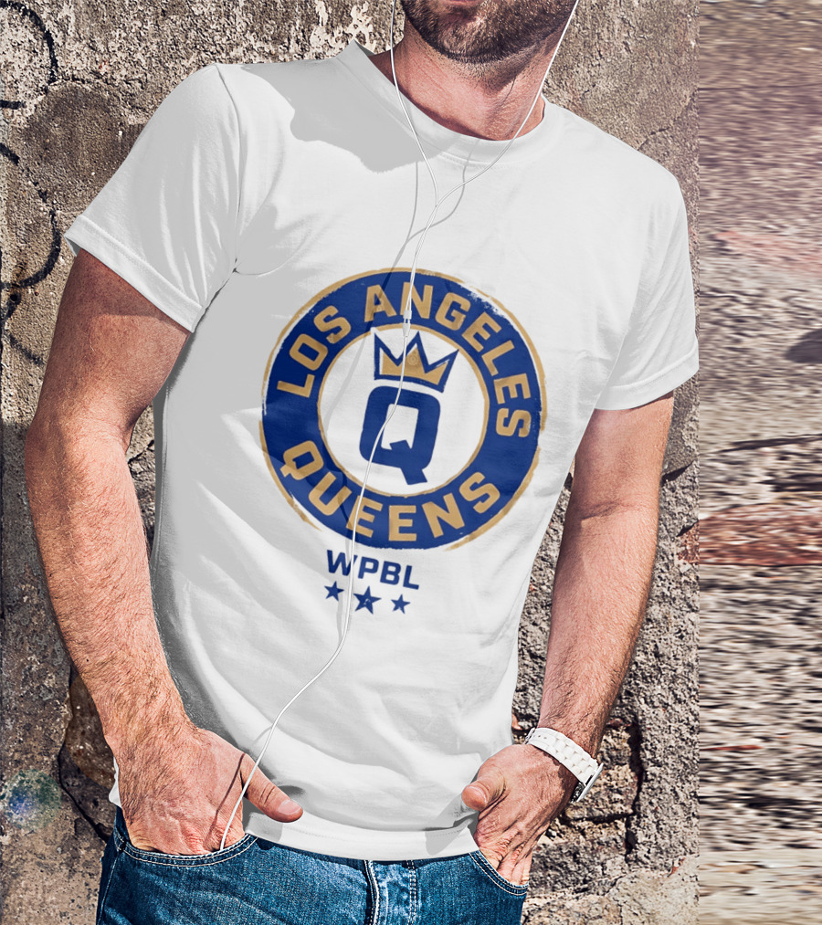 Los Angeles Queens WPBL Women's Professional Basketball League Crest T-Shirt