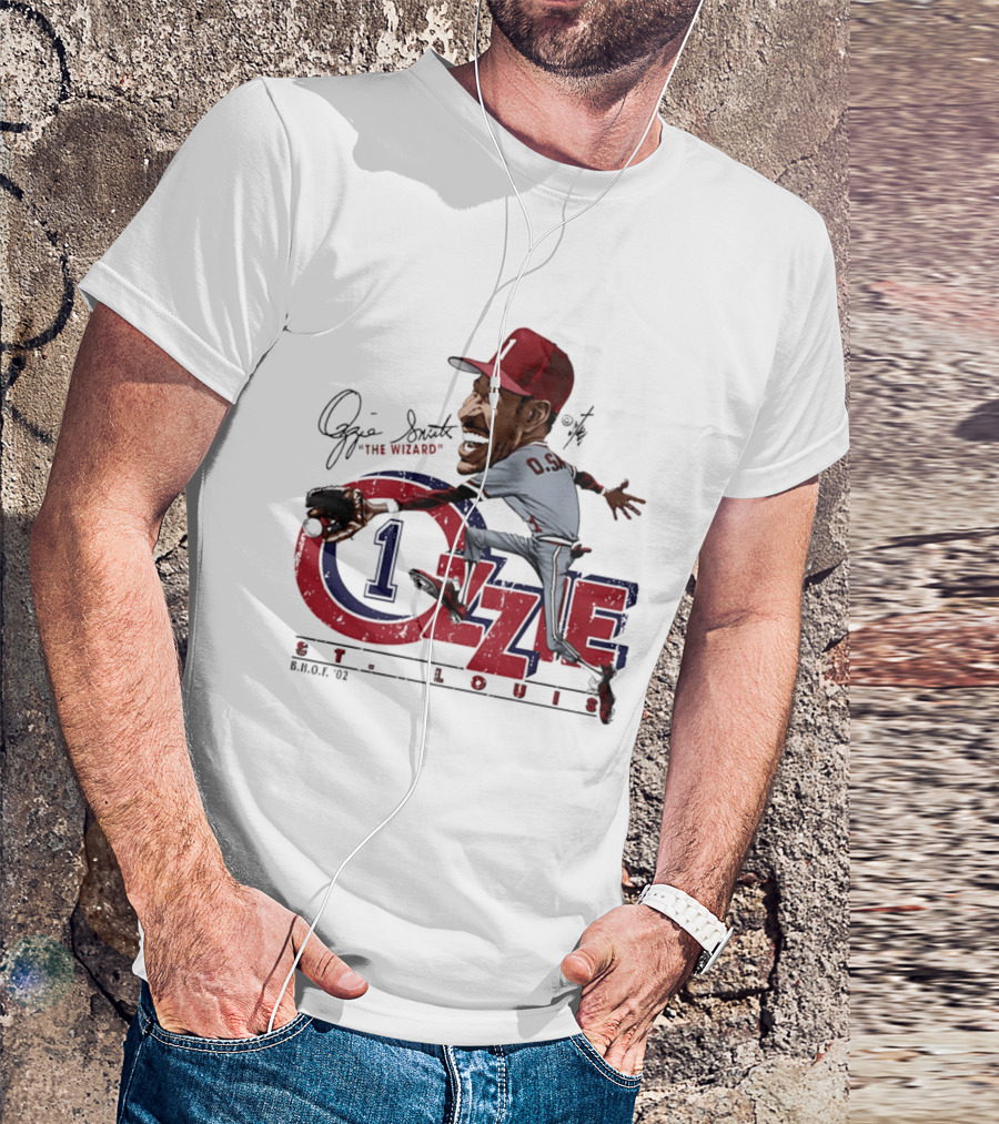 Ozzie Smith St Louis Cardinals Bruce Stark "The Wizard" Collection T-Shirt